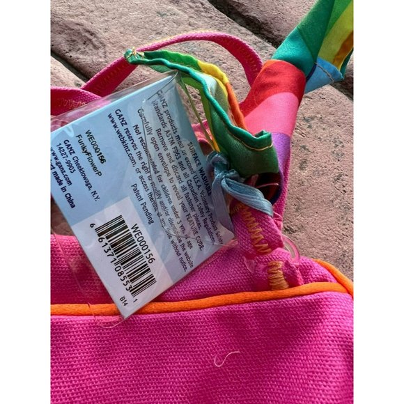 NWT Ganz Webkinz Plush Pet Carrier SEALED CODE Pink Rainbow Purse Tote Bag - Picture 5 of 8